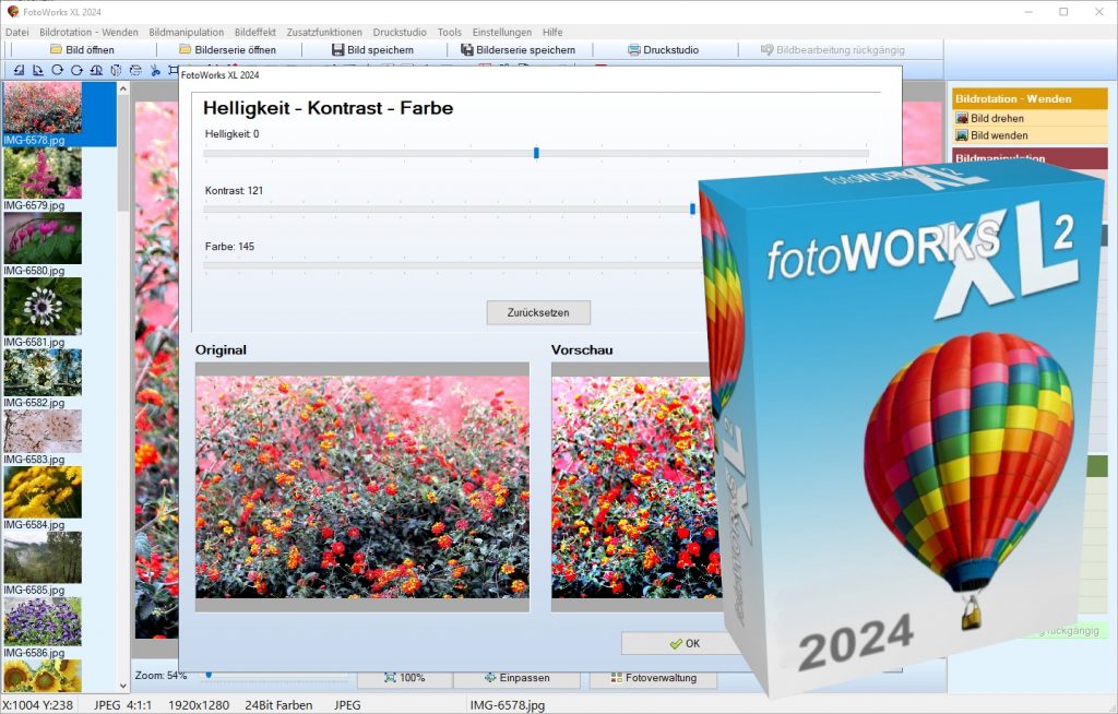 Bildbearbeitungsprogramm Fotoworks XL 2024-version